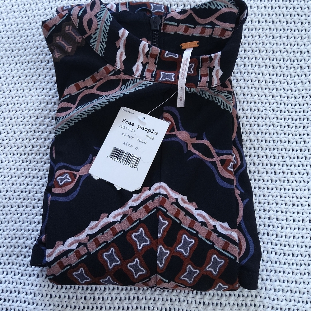 Free People Mock Neck Long Sleeve NWT Dress Size SM